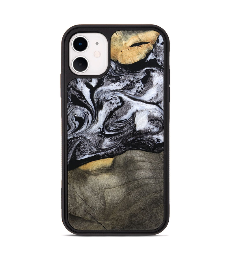 iPhone 11 Wood Phone Case - Yaritza (Black & White, 794949)