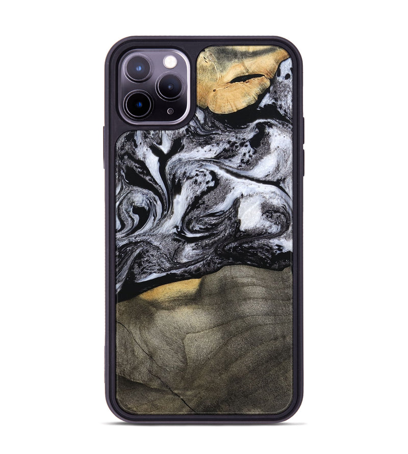iPhone 11 Pro Max Wood Phone Case - Yaritza (Black & White, 794949)