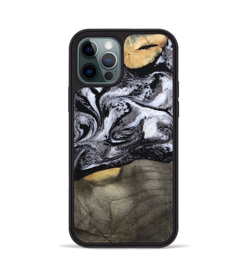 iPhone 12 Pro Wood Phone Case - Yaritza (Black & White, 794949)