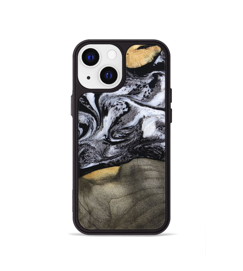 iPhone 13 mini Wood Phone Case - Yaritza (Black & White, 794949)