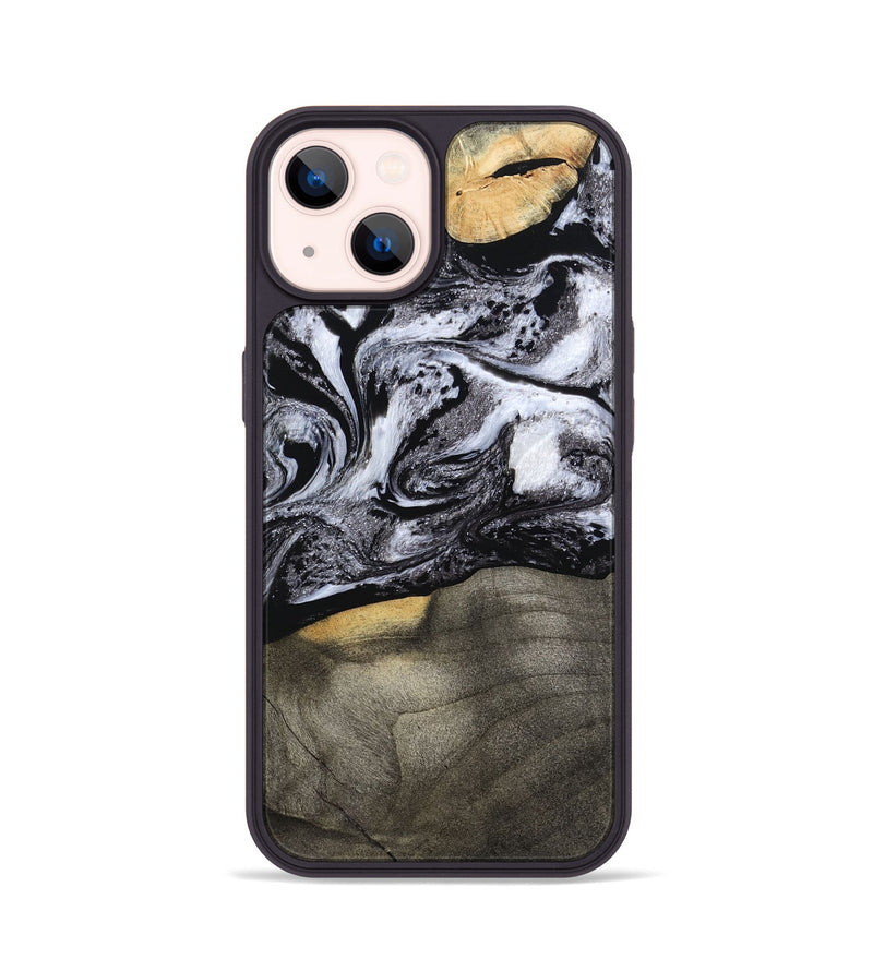 iPhone 14 Wood Phone Case - Yaritza (Black & White, 794949)