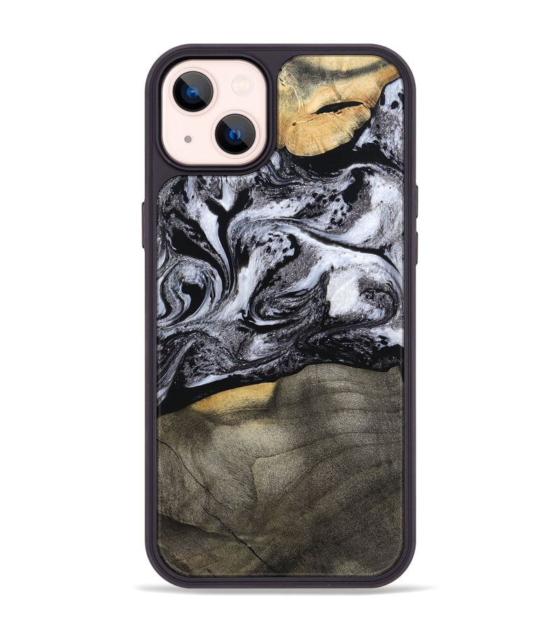 iPhone 14 Plus Wood Phone Case - Yaritza (Black & White, 794949)