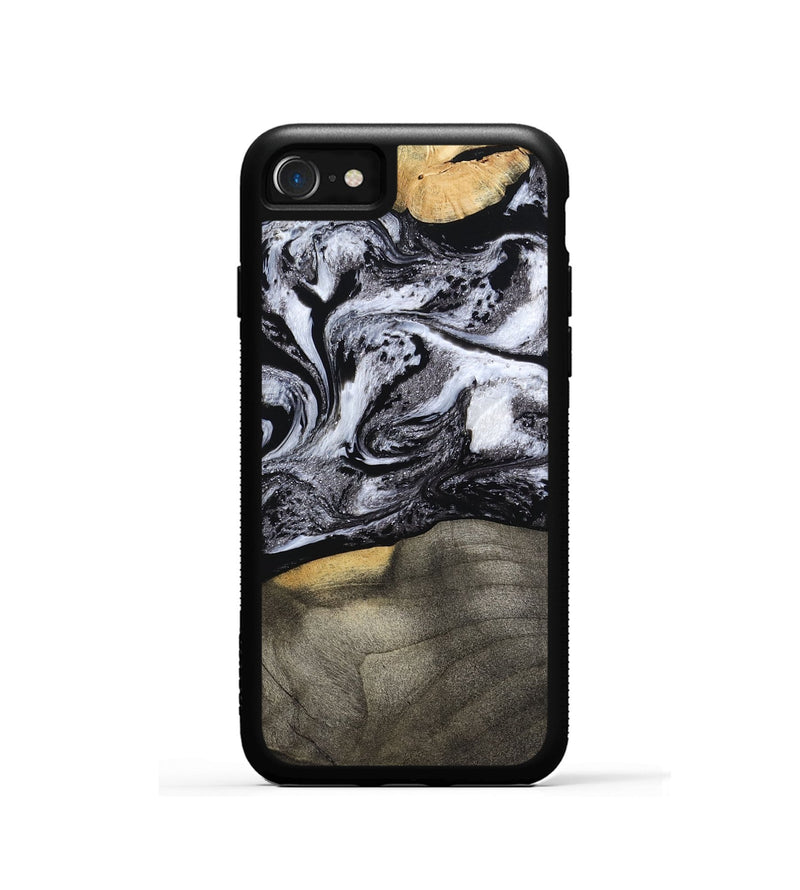 iPhone SE Wood Phone Case - Yaritza (Black & White, 794949)