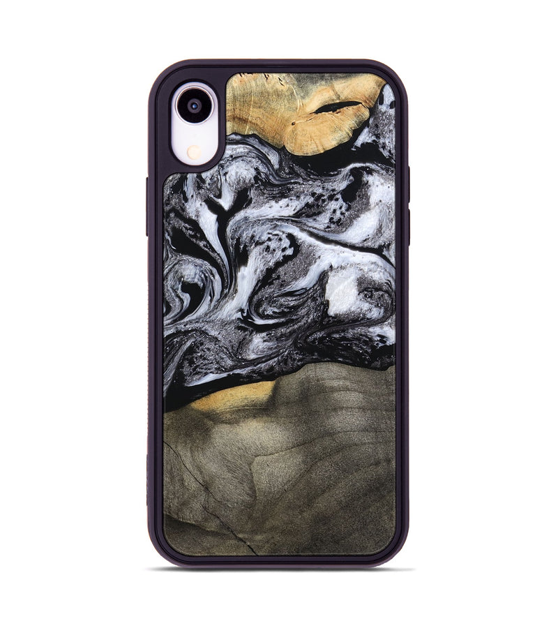 iPhone Xr Wood Phone Case - Yaritza (Black & White, 794949)