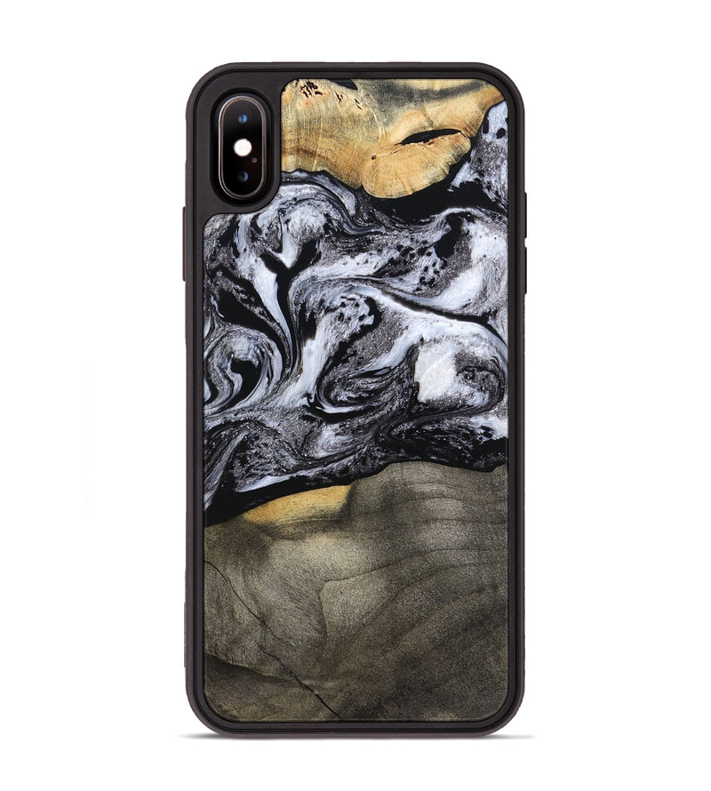 iPhone Xs Max Wood Phone Case - Yaritza (Black & White, 794949)