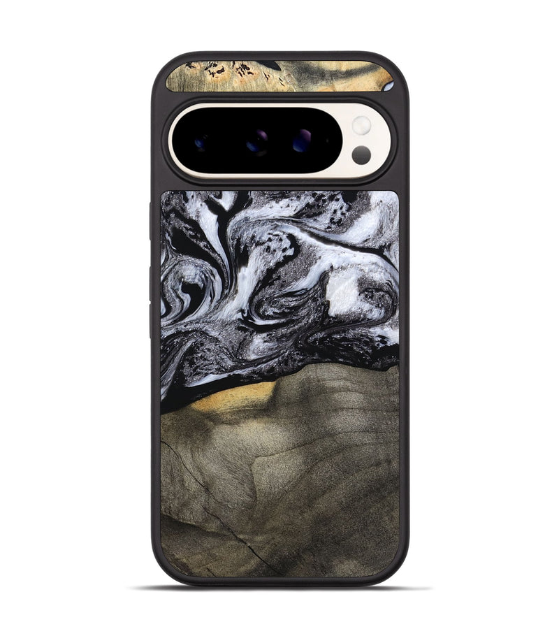 Pixel 9 Pro Wood Phone Case - Yaritza (Black & White, 794949)