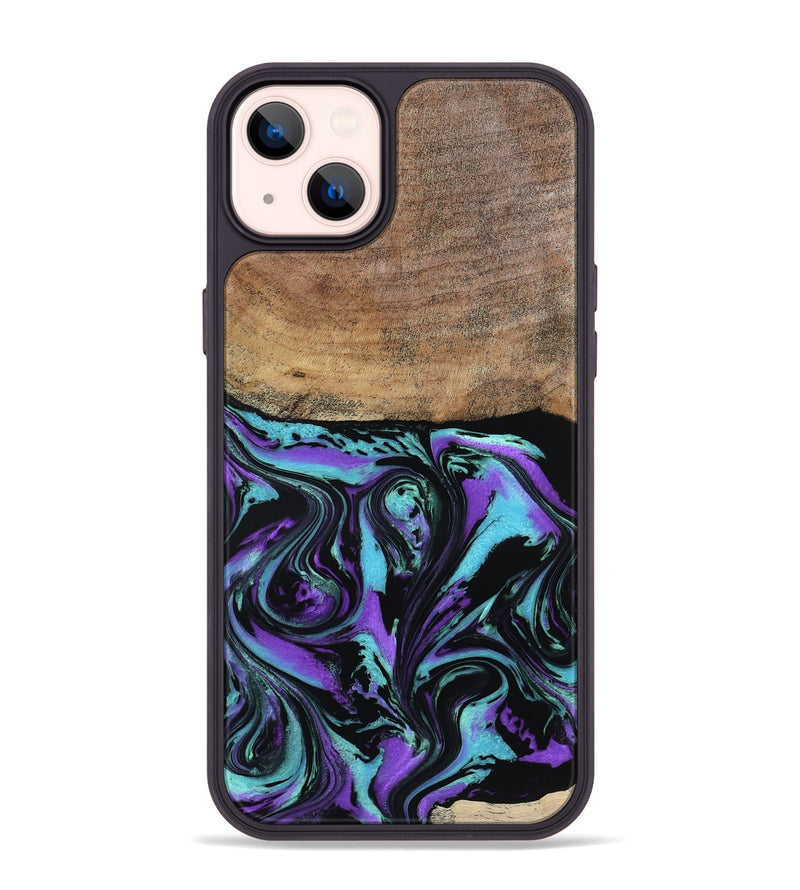 iPhone 14 Plus Wood Phone Case - Gilda (Purple, 795058)