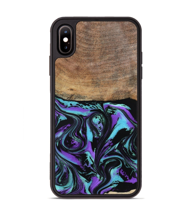 iPhone Xs Max Wood Phone Case - Gilda (Purple, 795058)