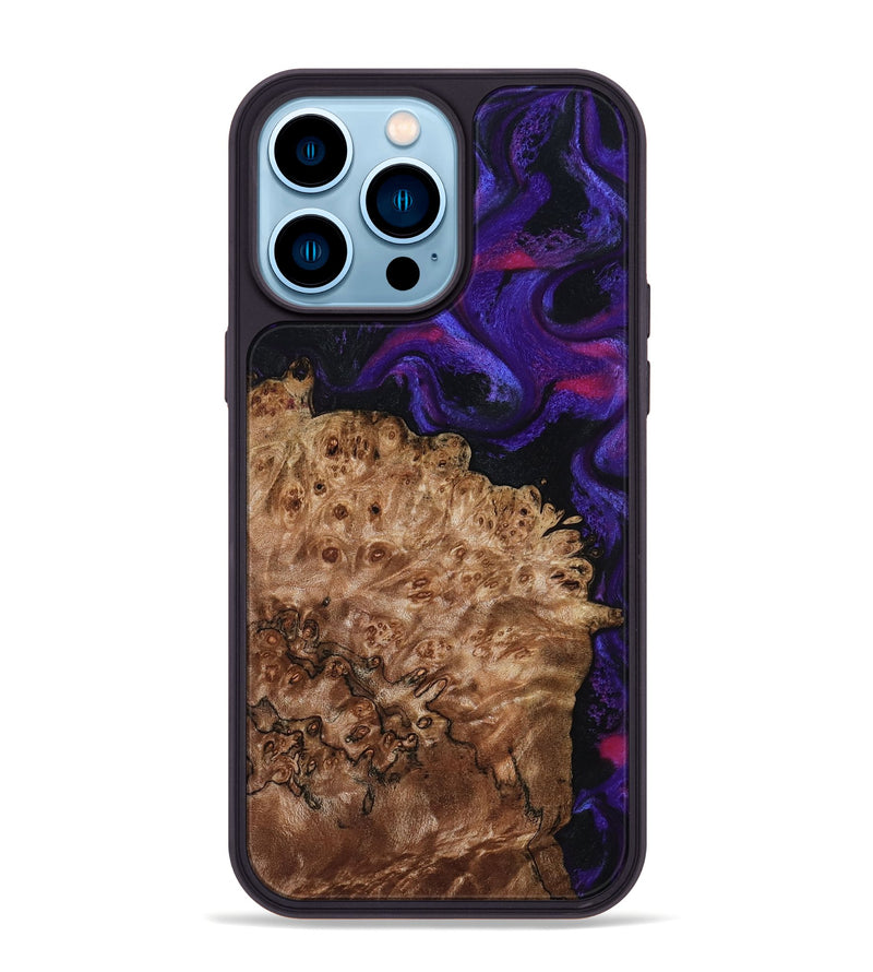 iPhone 14 Pro Max Wood Phone Case - Marquez (Purple, 795060)