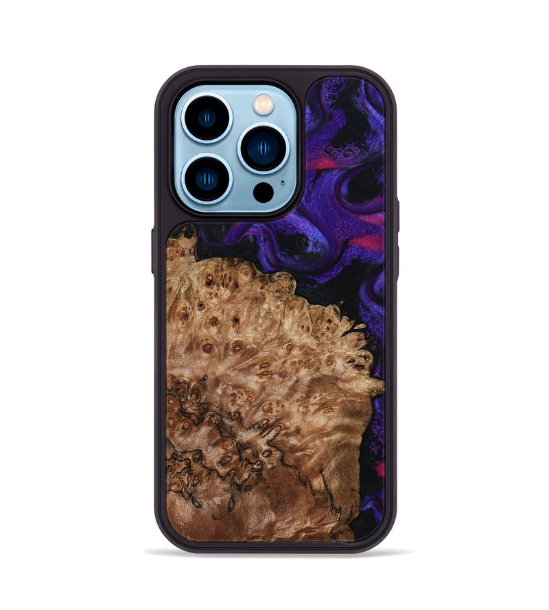 iPhone 14 Pro Wood Phone Case - Marquez (Purple, 795060)