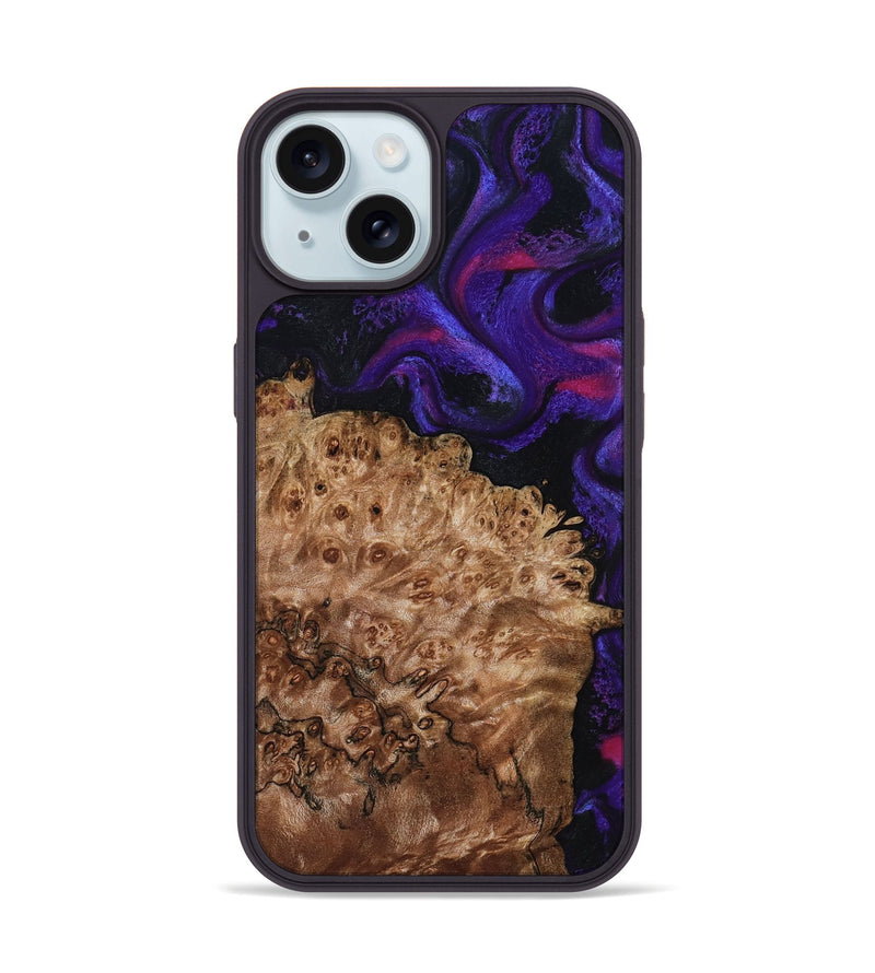 iPhone 15 Wood Phone Case - Marquez (Purple, 795060)