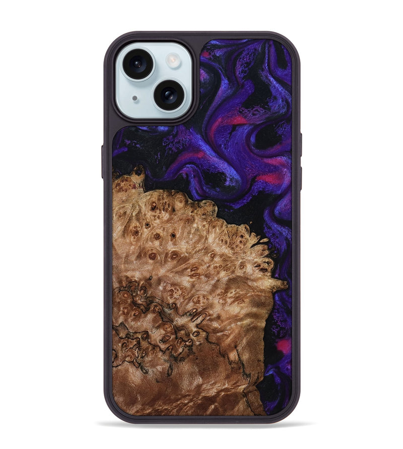 iPhone 15 Plus Wood Phone Case - Marquez (Purple, 795060)