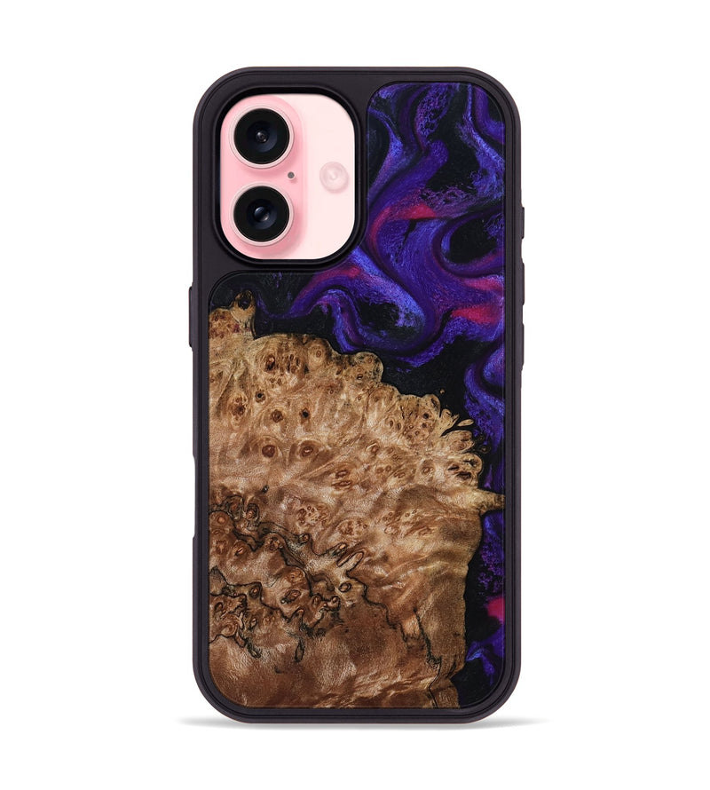 iPhone 16 Wood Phone Case - Marquez (Purple, 795060)