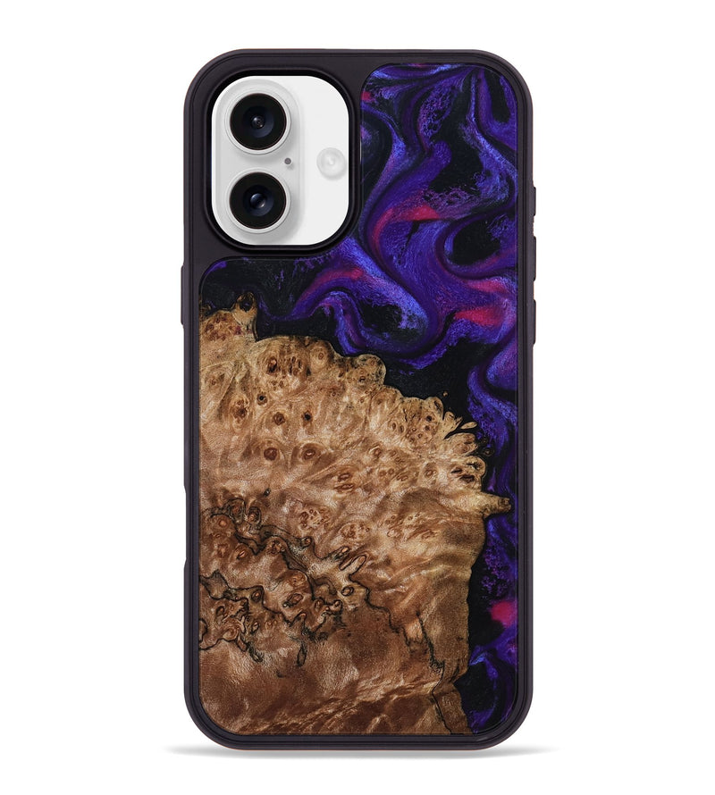 iPhone 16 Plus Wood Phone Case - Marquez (Purple, 795060)