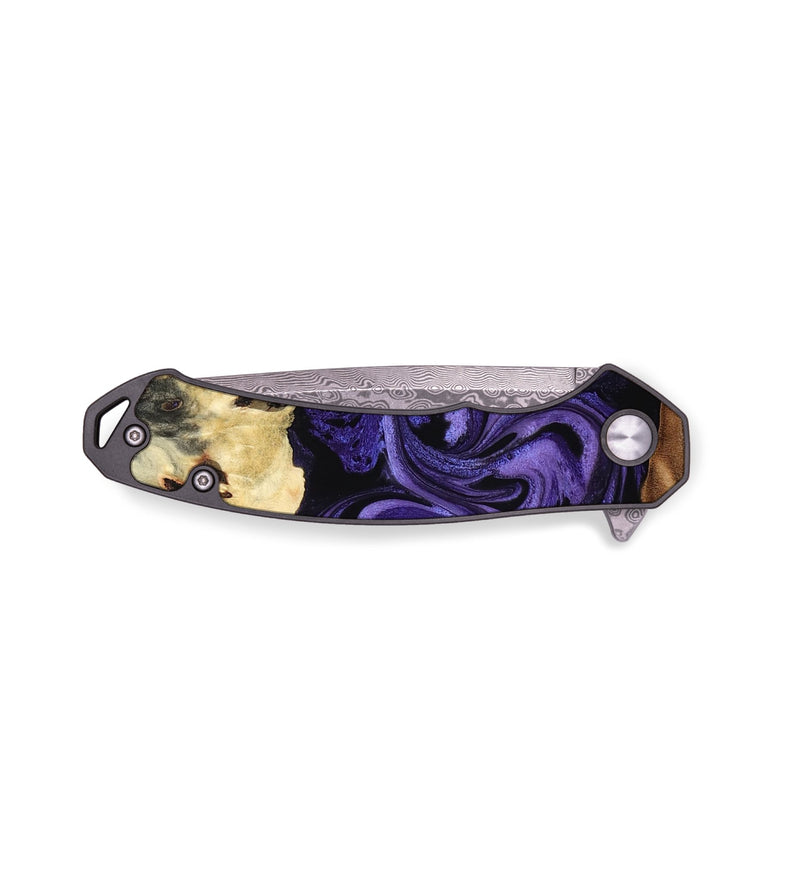 EDC Wood Pocket Knife - Damion (Purple, 795062)