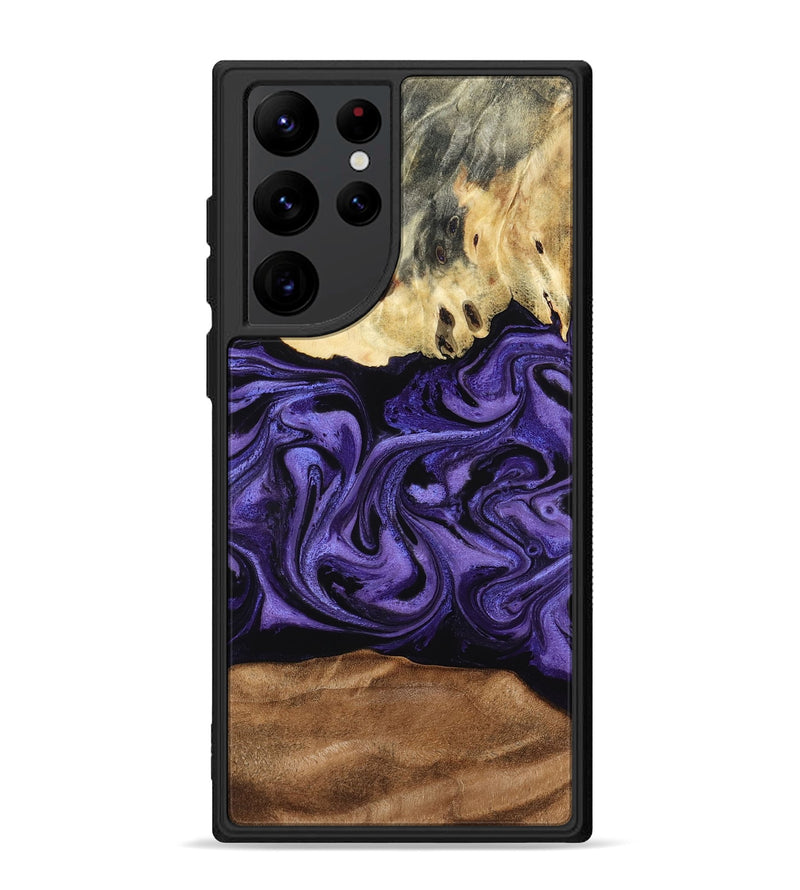 Galaxy S22 Ultra Wood Phone Case - Damion (Purple, 795062)