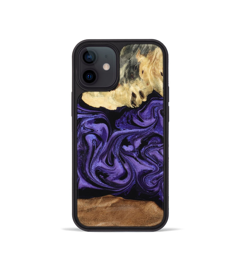 iPhone 12 mini Wood Phone Case - Damion (Purple, 795062)