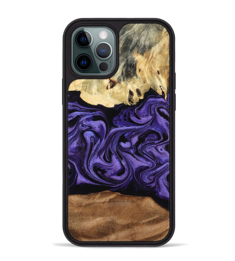 iPhone 12 Pro Max Wood Phone Case - Damion (Purple, 795062)