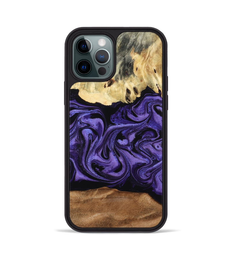 iPhone 12 Pro Wood Phone Case - Damion (Purple, 795062)