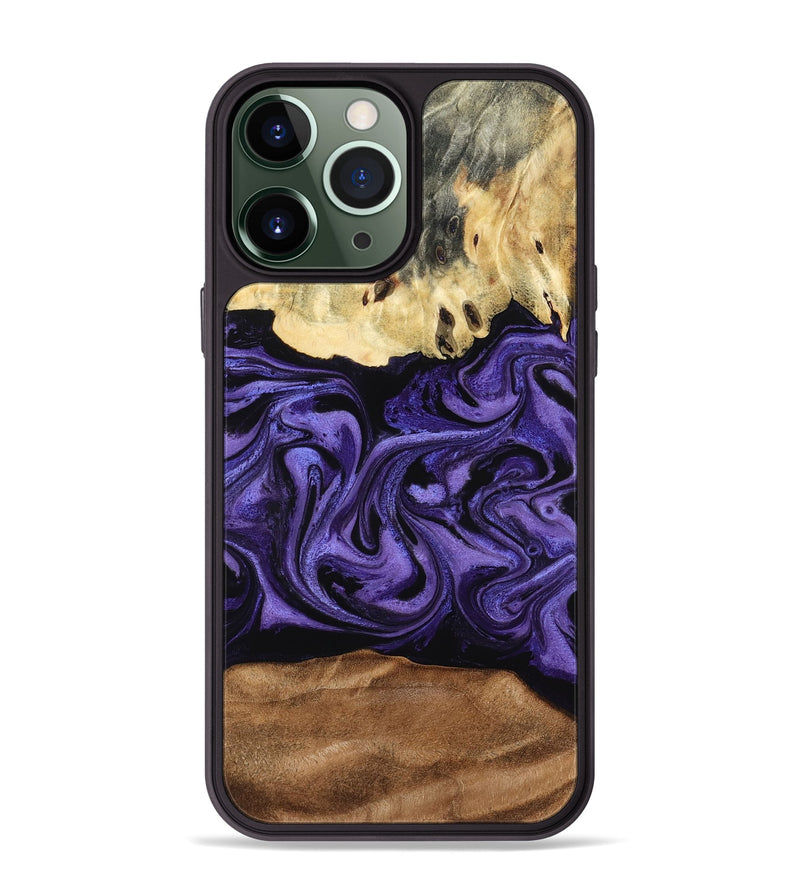 iPhone 13 Pro Max Wood Phone Case - Damion (Purple, 795062)