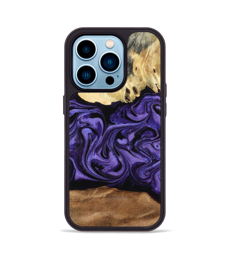 iPhone 14 Pro Wood Phone Case - Damion (Purple, 795062)