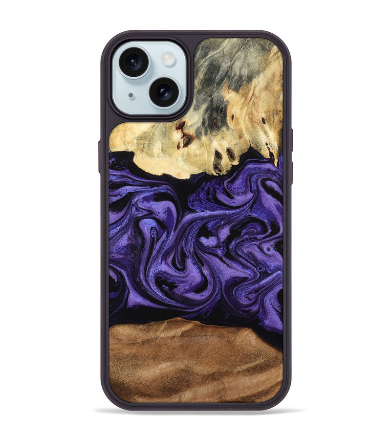 iPhone 15 Plus Wood Phone Case - Damion (Purple, 795062)