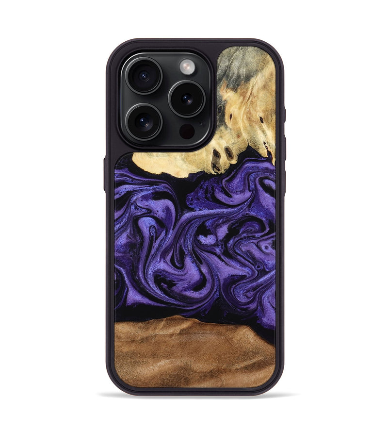 iPhone 15 Pro Wood Phone Case - Damion (Purple, 795062)