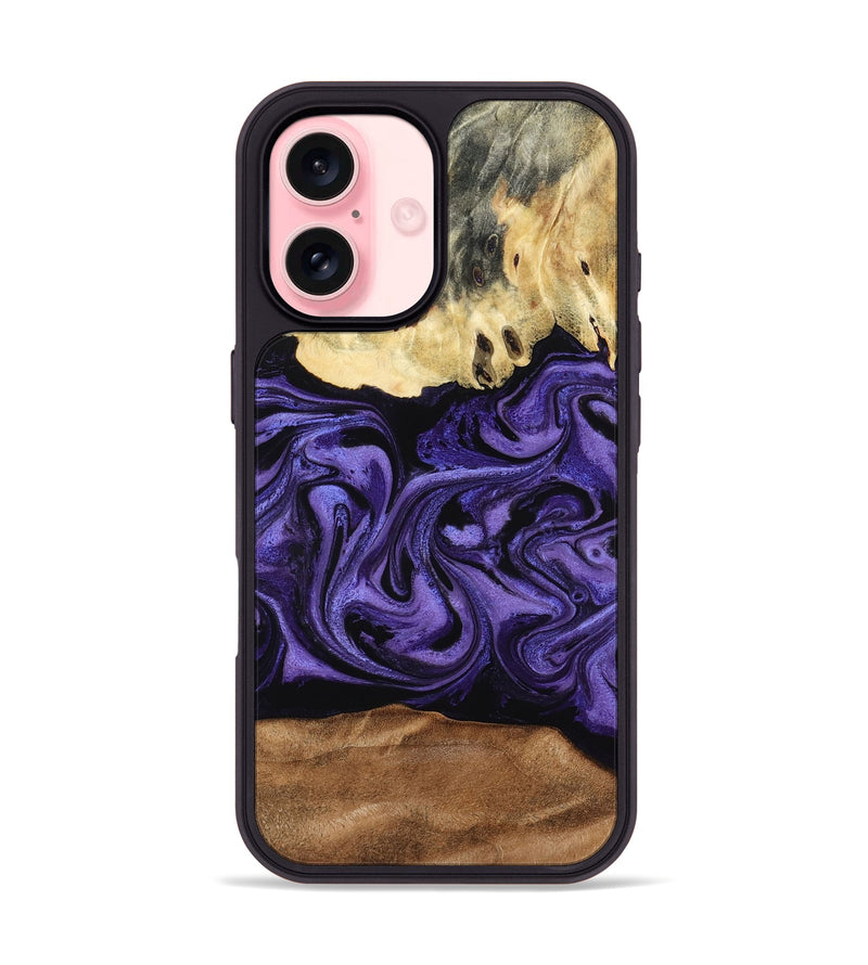 iPhone 16 Wood Phone Case - Damion (Purple, 795062)