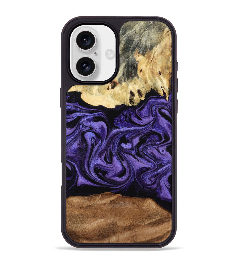 iPhone 16 Plus Wood Phone Case - Damion (Purple, 795062)
