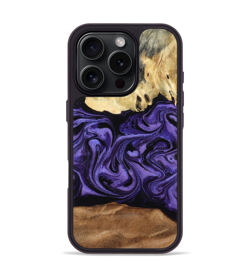 iPhone 16 Pro Wood Phone Case - Damion (Purple, 795062)
