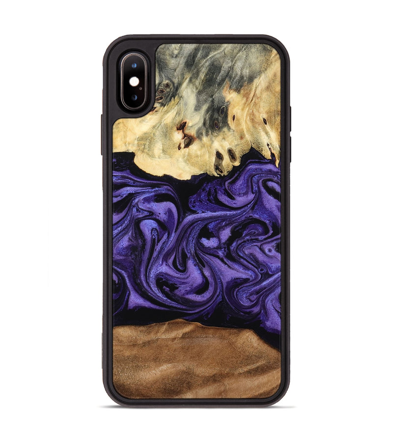 iPhone Xs Max Wood Phone Case - Damion (Purple, 795062)