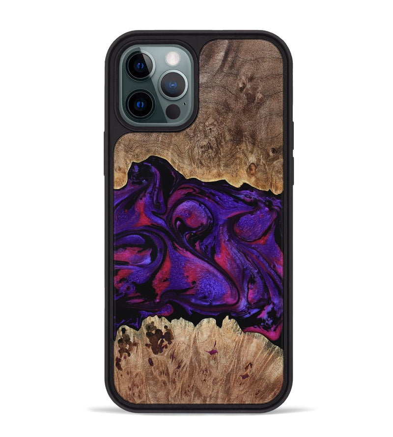 iPhone 12 Pro Max Wood Phone Case - Martin (Purple, 795063)