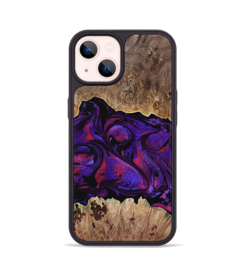 iPhone 14 Wood Phone Case - Martin (Purple, 795063)