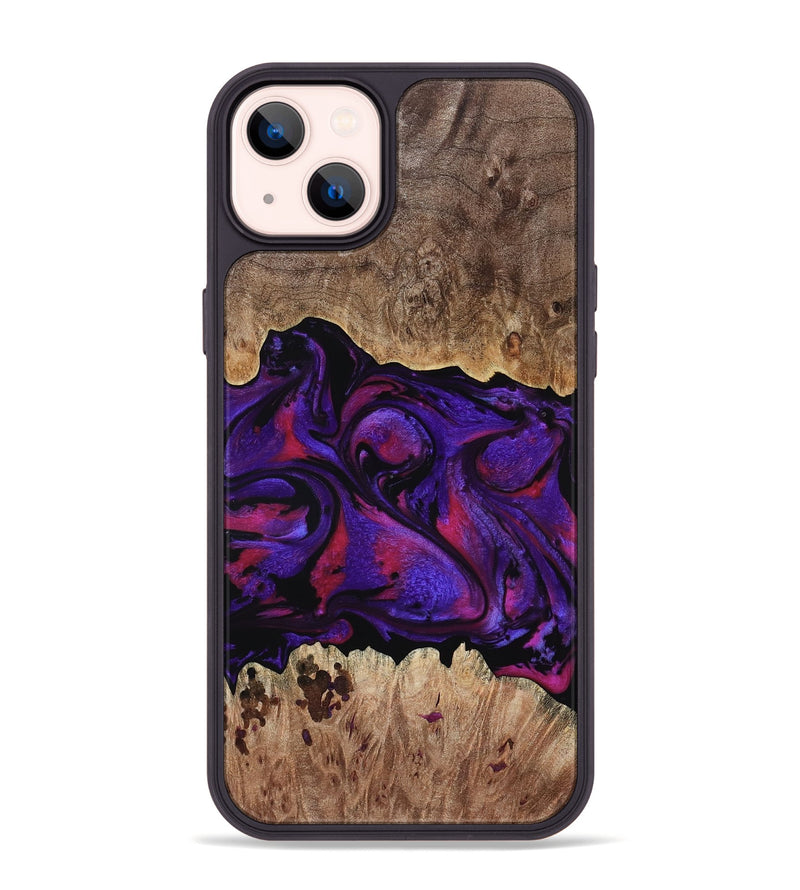 iPhone 14 Plus Wood Phone Case - Martin (Purple, 795063)