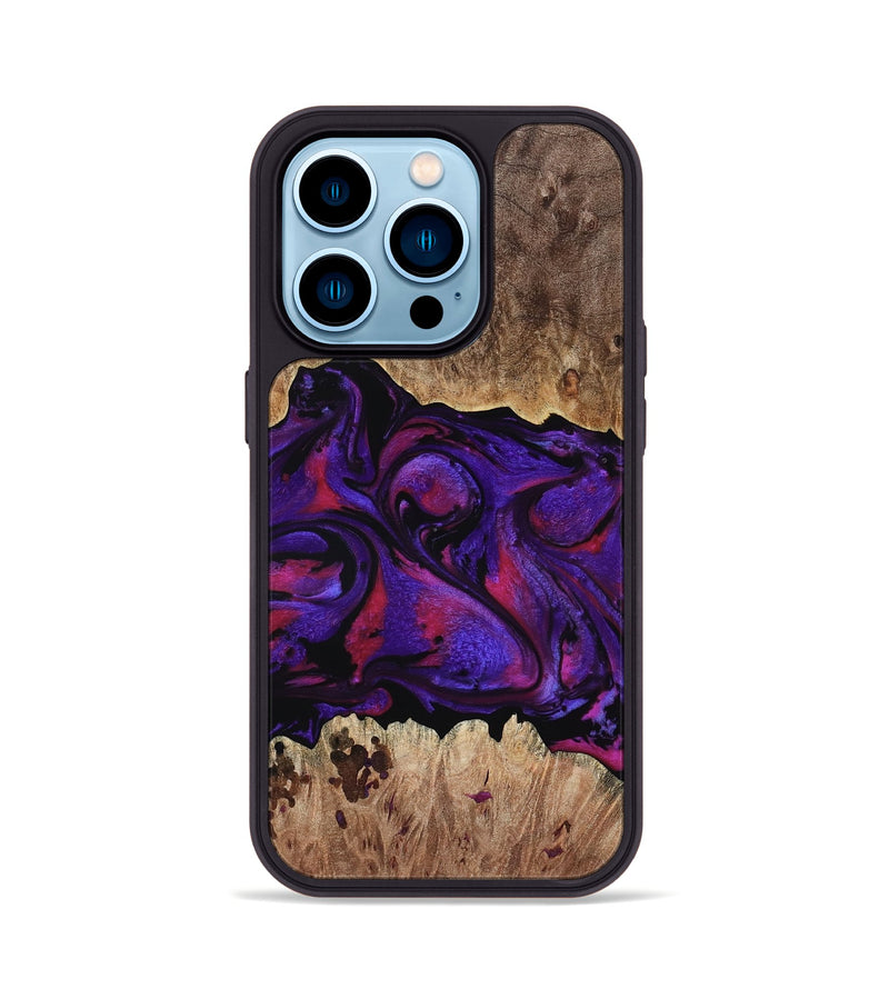 iPhone 14 Pro Wood Phone Case - Martin (Purple, 795063)