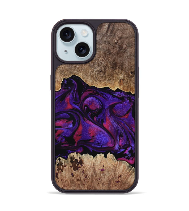 iPhone 15 Wood Phone Case - Martin (Purple, 795063)