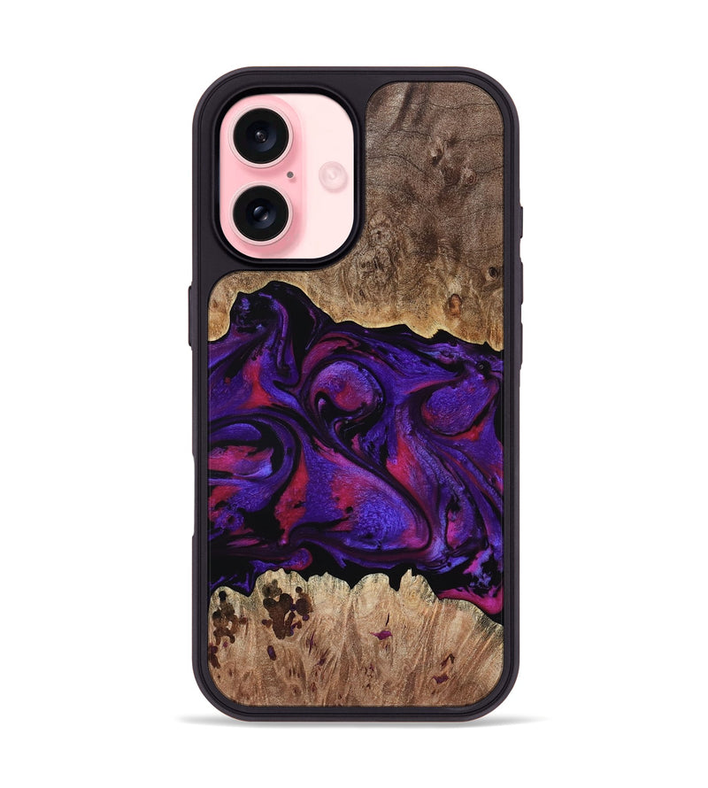 iPhone 16 Wood Phone Case - Martin (Purple, 795063)