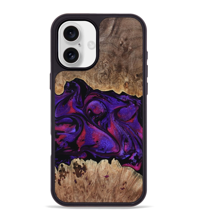 iPhone 16 Plus Wood Phone Case - Martin (Purple, 795063)