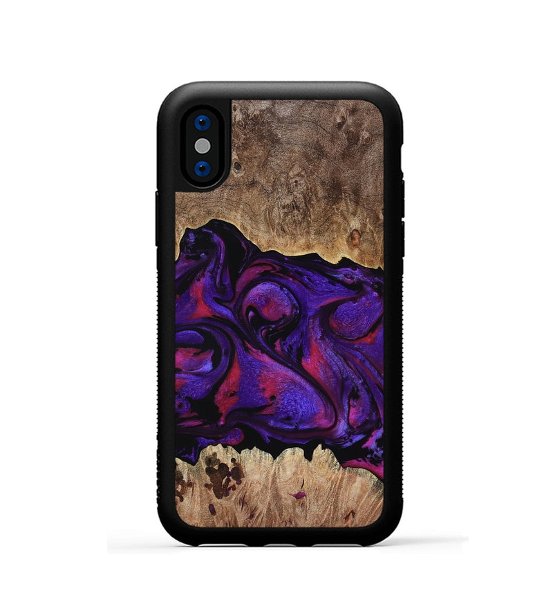 iPhone Xs Wood Phone Case - Martin (Purple, 795063)