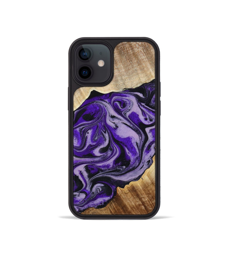 iPhone 12 mini Wood Phone Case - Darrick (Purple, 795068)