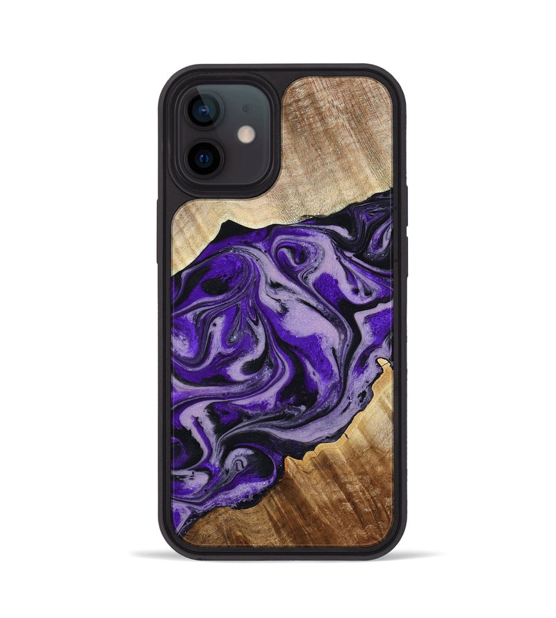 iPhone 12 Wood Phone Case - Darrick (Purple, 795068)