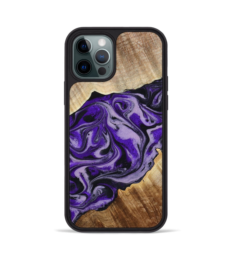 iPhone 12 Pro Wood Phone Case - Darrick (Purple, 795068)