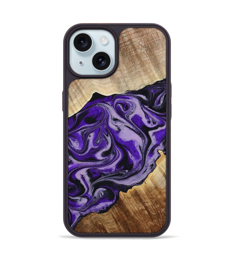 iPhone 15 Wood Phone Case - Darrick (Purple, 795068)