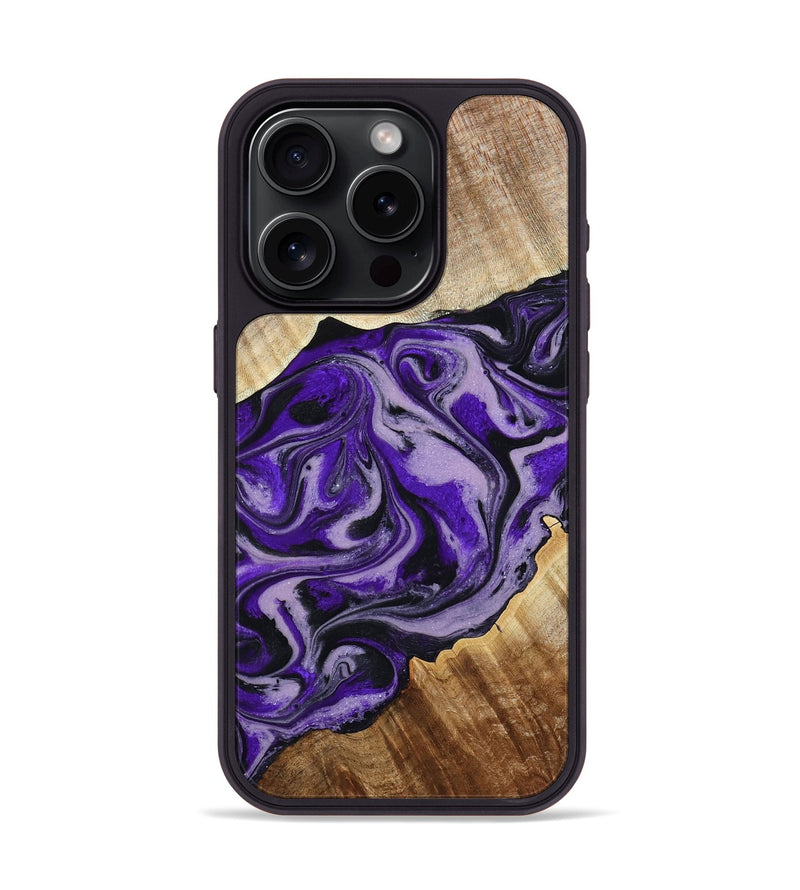 iPhone 15 Pro Wood Phone Case - Darrick (Purple, 795068)