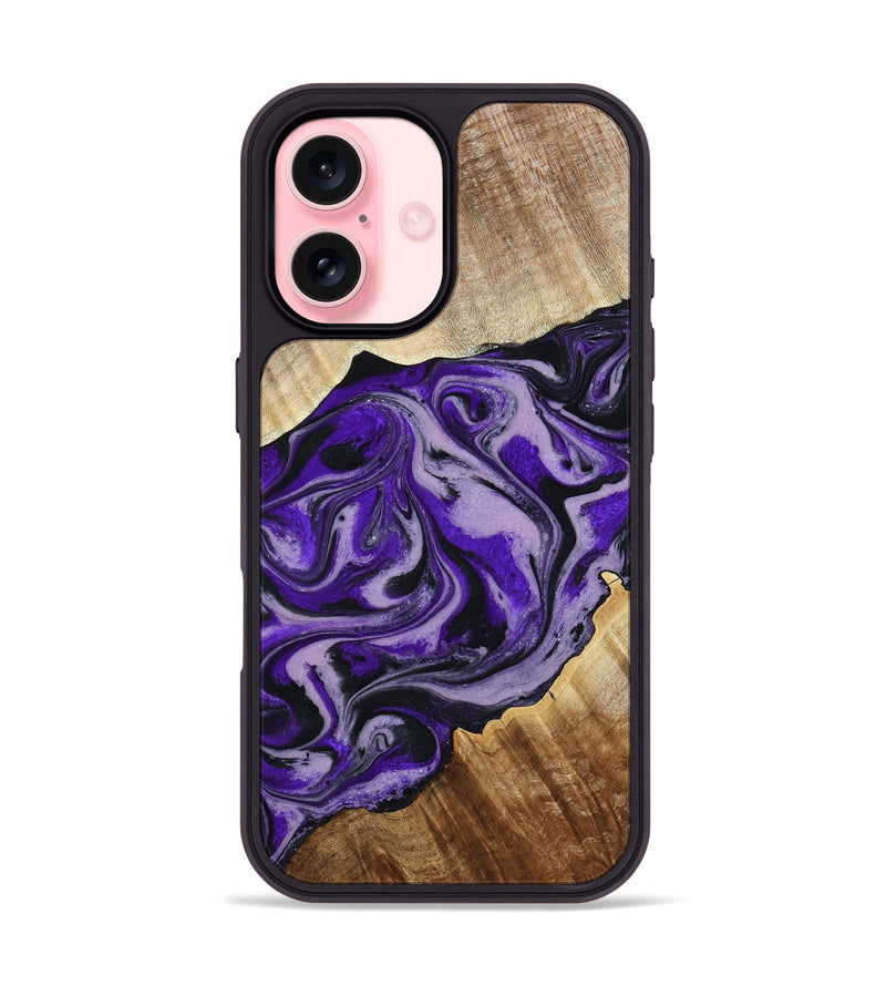 iPhone 16 Wood Phone Case - Darrick (Purple, 795068)
