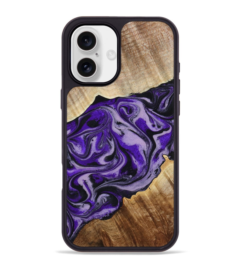 iPhone 16 Plus Wood Phone Case - Darrick (Purple, 795068)