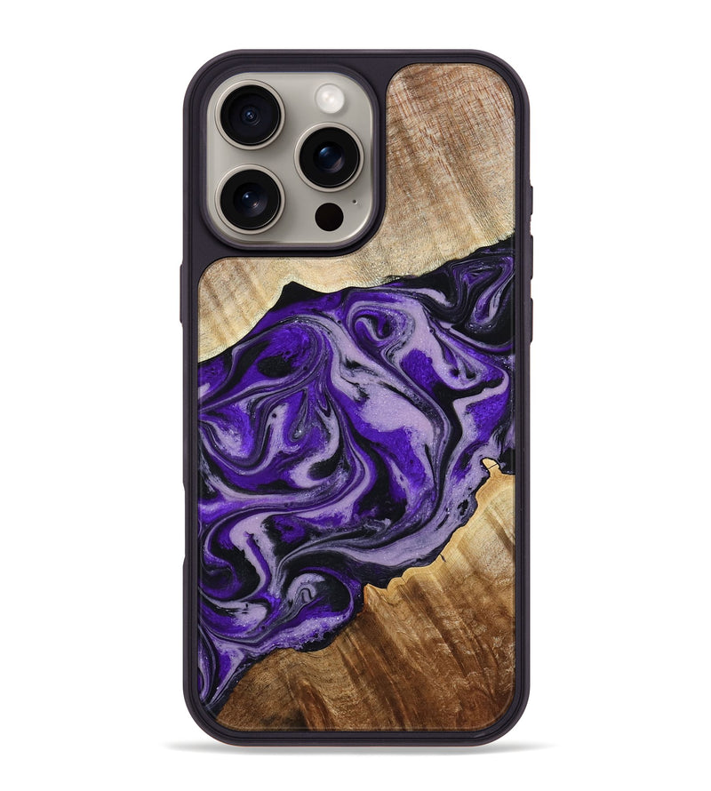 iPhone 16 Pro Max Wood Phone Case - Darrick (Purple, 795068)