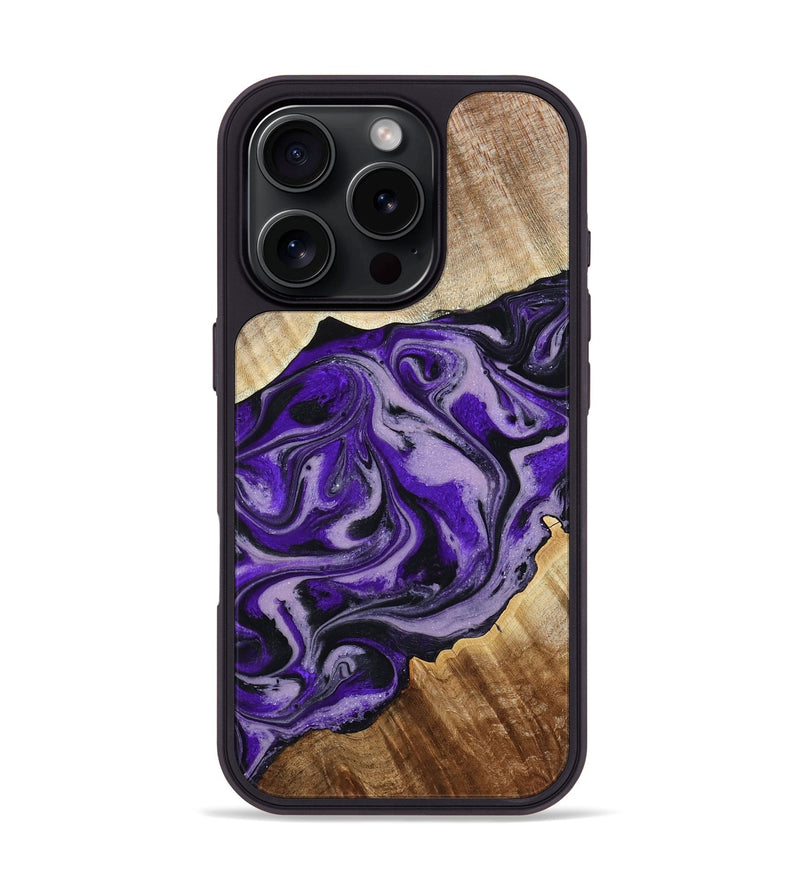 iPhone 16 Pro Wood Phone Case - Darrick (Purple, 795068)