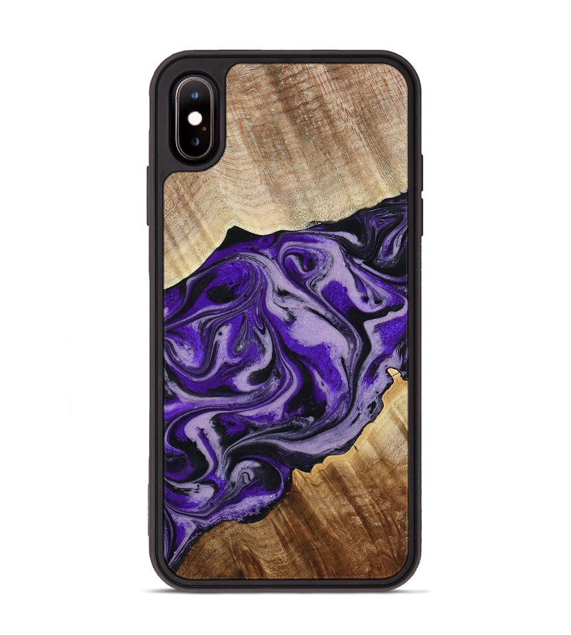 iPhone Xs Max Wood Phone Case - Darrick (Purple, 795068)