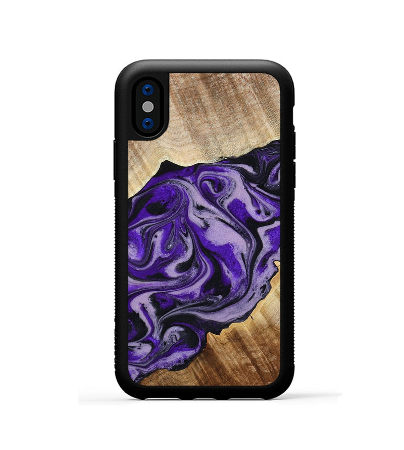 iPhone Xs Wood Phone Case - Darrick (Purple, 795068)